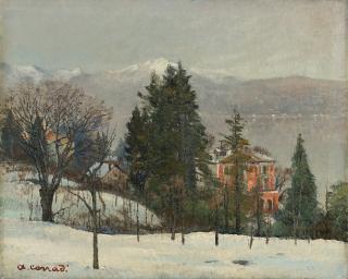 Alfonso Corradi - Veduta del Lago di Como da Villa Padulli