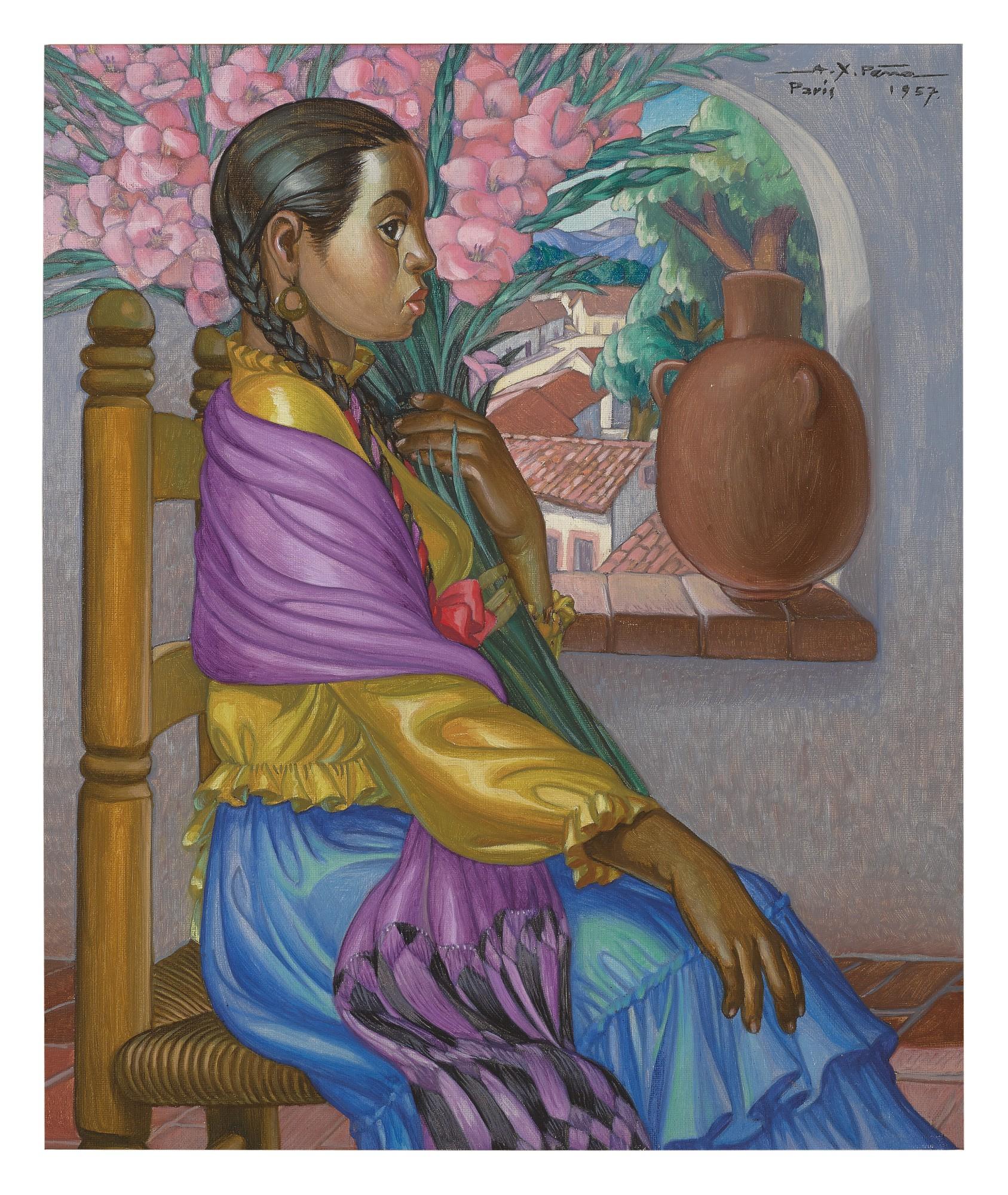 Alfonso X. Peña - Niña Con Flores