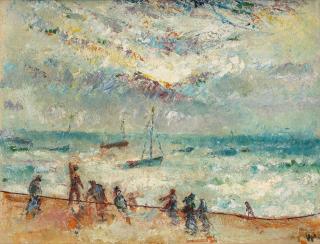 Alfred Aaron Wolmark - Beach Scene