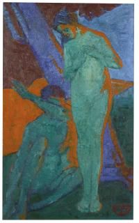 Alfred Aaron Wolmark - Nudes In A Red Light (Adam And Eve)