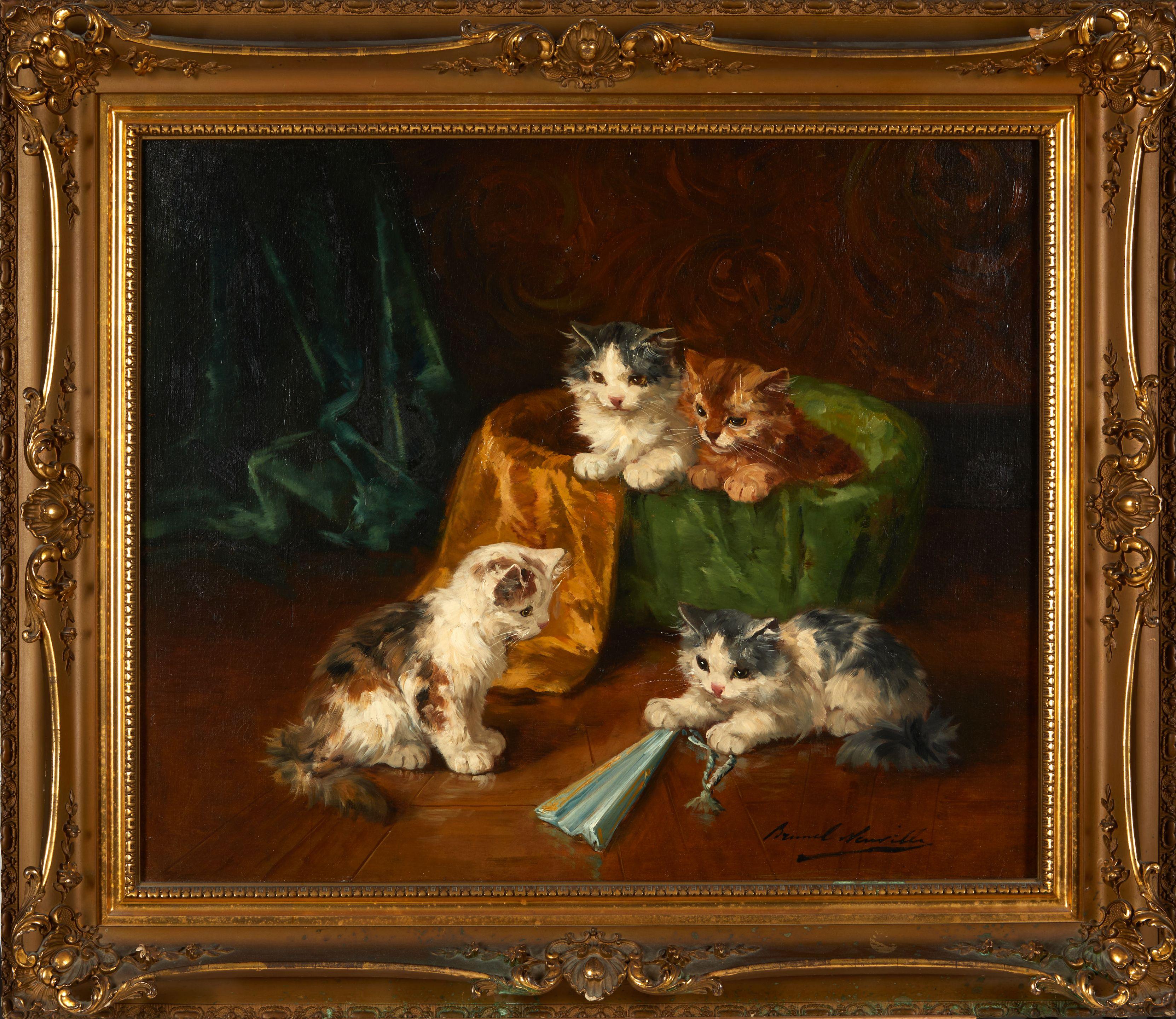 Alfred Arthur Brunel de Neuville - The Priceless Plaything framed 72.5 x 84.0 x 8.5 cm. (28 1/2 x 33 x 3 1/3 in).