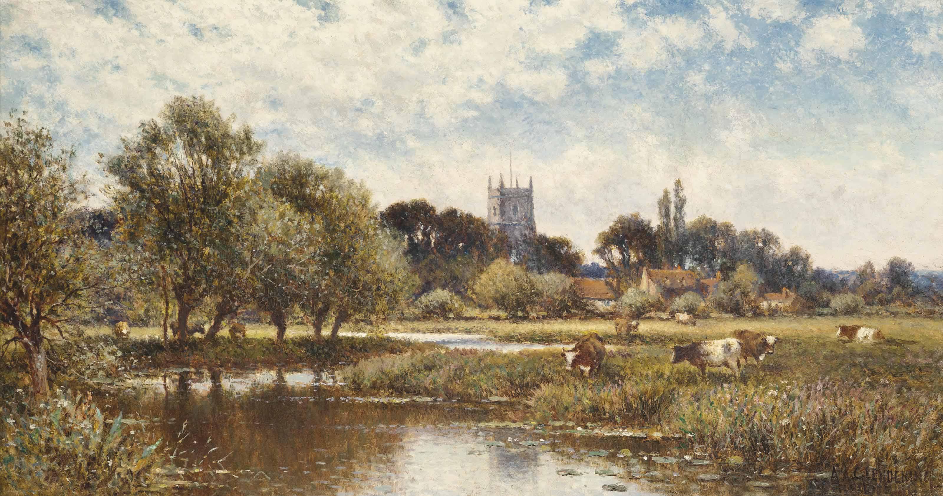 Alfred Augustus Glendening, Snr. - Cattle Watering, Kempstead-On-Thames
