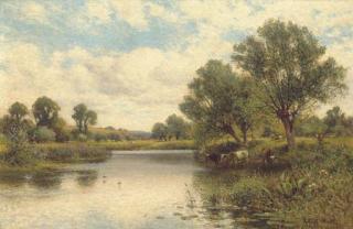 Alfred Augustus Glendening - Cattle Watering