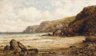 Alfred Augustus Glendening - On the coast, near Salcombe, Devon