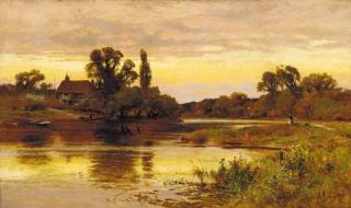 Alfred Augustus Glendening - On the Thames, Laleham
