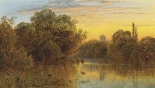 Alfred Augustus Glendening - The Thames at sunset