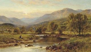 Alfred Augustus Glendening - View of Festiniog, North Wales