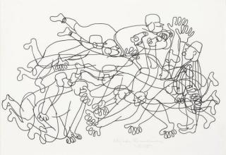 Alfred Bendiner - Tackle; and a companion drawing