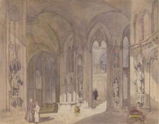 Alfred Charles Conrade - Interior of The Oreux Chapel, France; And Interior of The Villaviciosa Chapel, Cordoba (Illustrated)