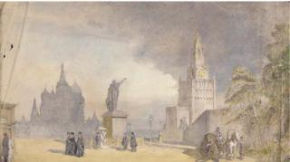 Alfred Charles Conrade - Orthodox Priests Before The Kremlin, Moscow (Recto) And Figures In An Interior (Verso)