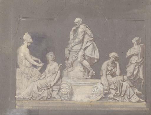 Alfred Charles Conrade - The Interior of The Temple of Artemis, Athens; And The Shakespeare Statue, Westminster Abbey (Illustrated)