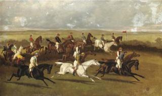 Alfred Charles Havell - Steeplechasing, traditionally identified as \'Racing in Ireland\'