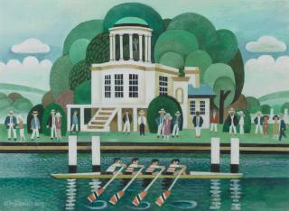Alfred Daniels R.W.S., R.B.A. - Temple Island, Henley on Thames