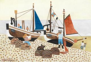 Alfred Daniels R.W.S., R.B.A. - Working Boats, Hastings, 2004