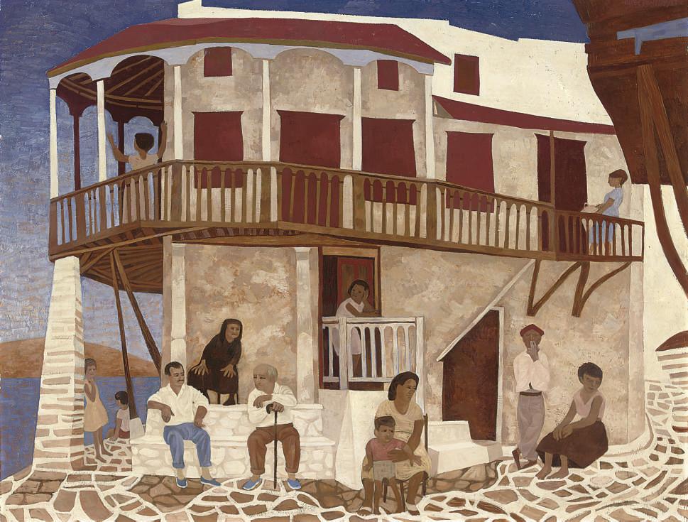 Alfred Daniels, R.W.S. - A Mediterranean villa