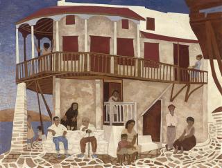 Alfred Daniels, R.W.S. - A Mediterranean villa