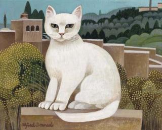 Alfred Daniels, R.W.S. - The Cat Who Sat With Me At The Sacher Gardens Jerusalem