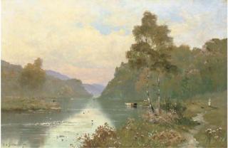 Alfred de Bréanski, Jun. - Birches at Borrowdale
