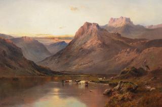 Alfred De Bréanski, RBA - Sunset near Callander