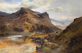 Alfred de Bréanski, RBA - \'The Riverbend in Borrowdale Pass\'
