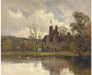 Alfred de Bréanski Snr., R.B.A. - Bisham Abbey, Marlow