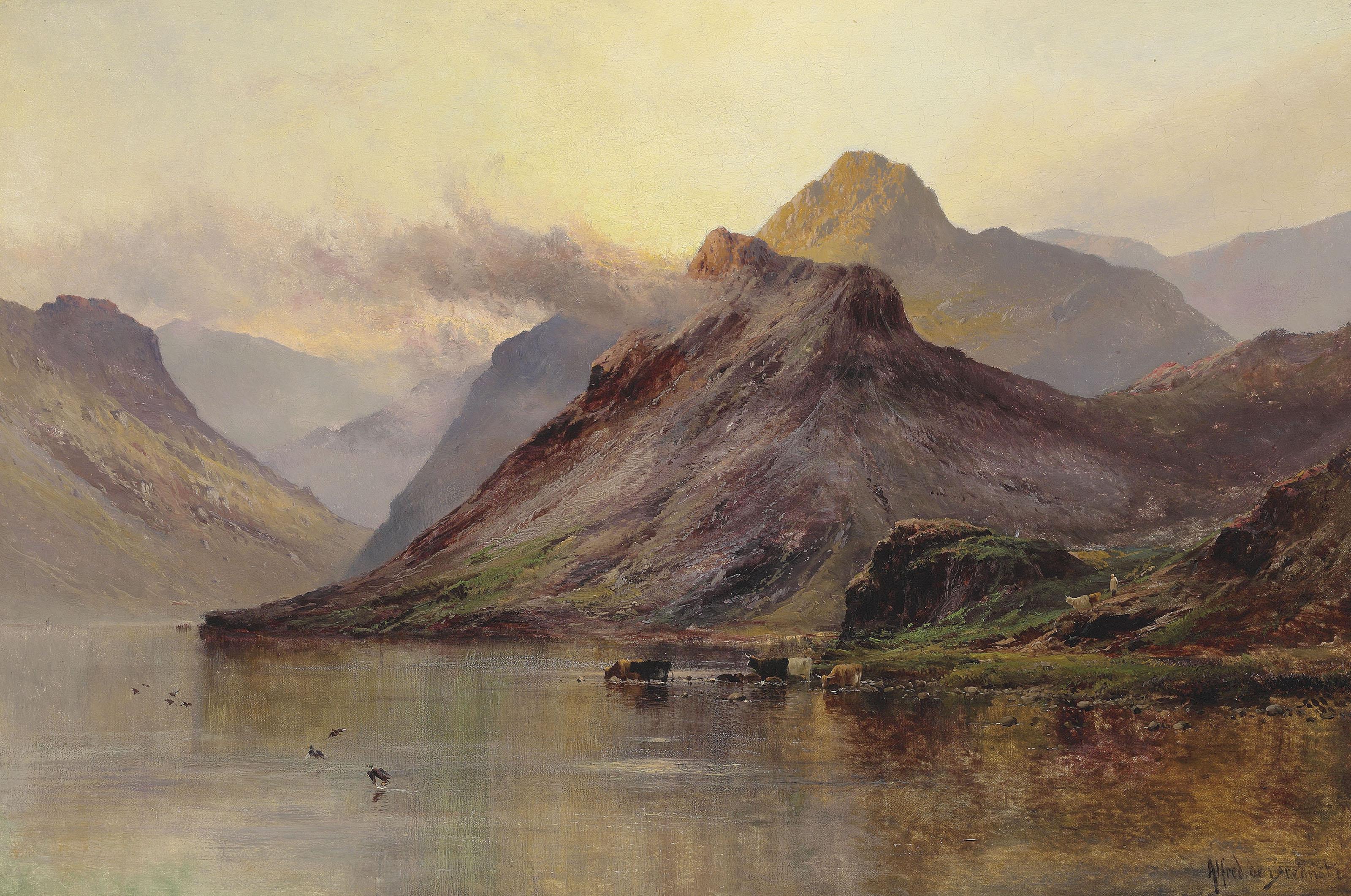 Alfred De Bréanski, Snr, R.B.A. - Church Pool at Betws-y-Coed