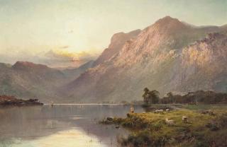 Alfred de Bréanski, Snr., R.B.A. - Loch Katrine, Evening