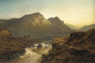 Alfred De Bréanski, Snr. - An Autumn Evening-\'The Foyers\', Invernesshire