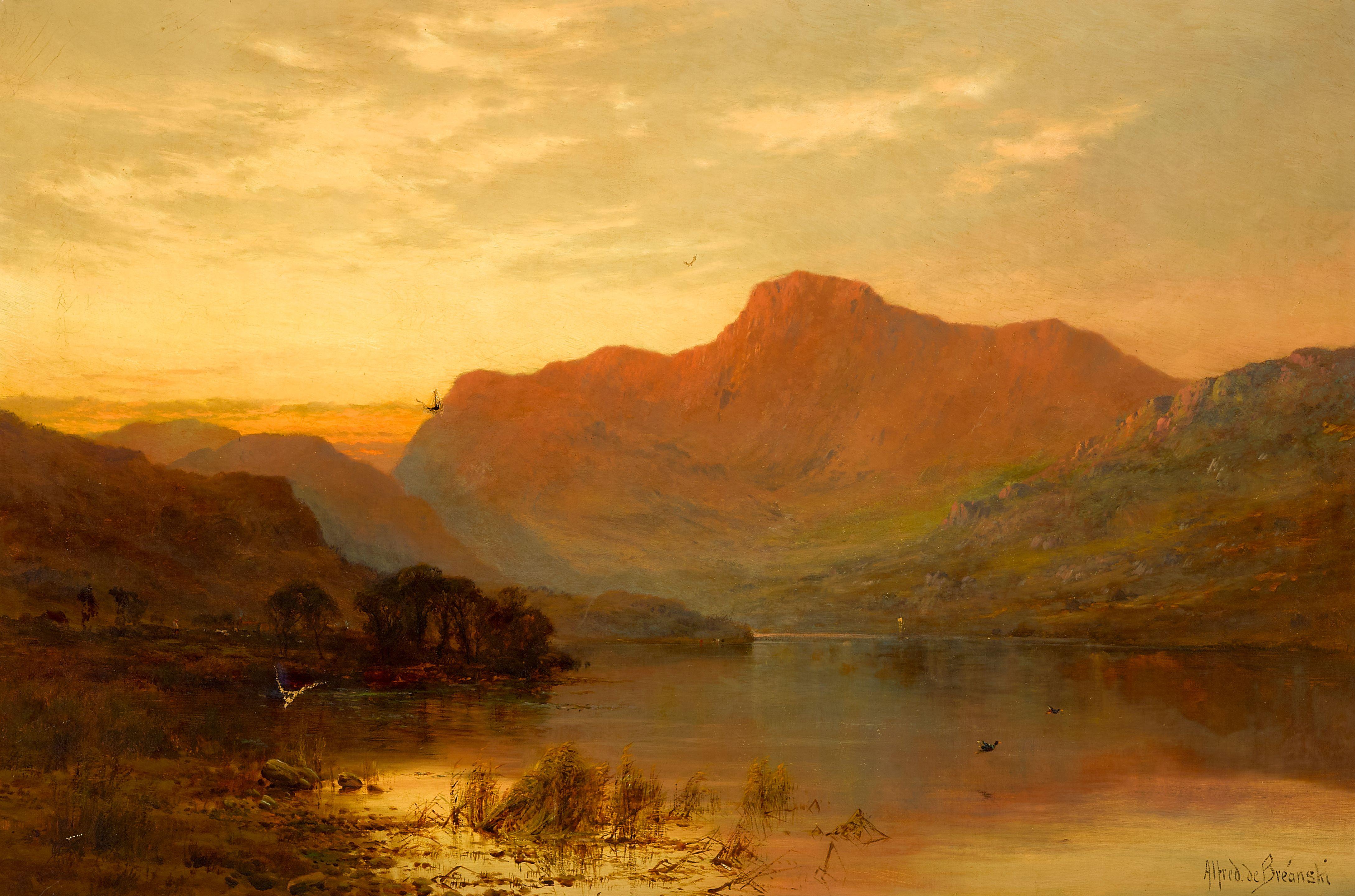 Alfred de Bréanski, Snr - Crummock Water, evening
