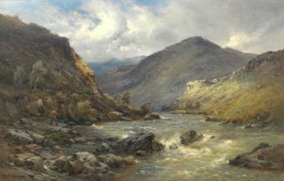 Alfred De Breanski Snr. - On the Dee, near Balmoral
