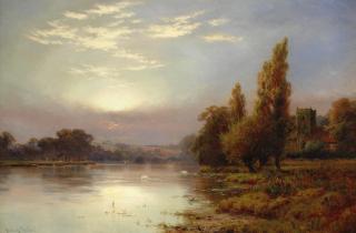 Alfred De Bréanski, Snr - Wargrave At Sunrise