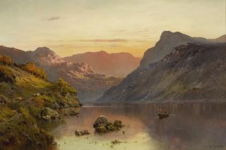 Alfred De Breanski - British The Pass Of Brander In The Scottish Highlands 