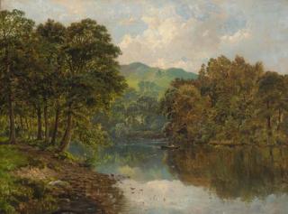 Alfred De Bréanski - Crossing the tranquil river