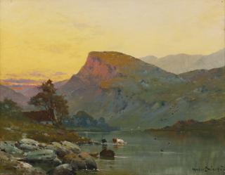 Alfred De Breanski - Nantile Lake, North Wales