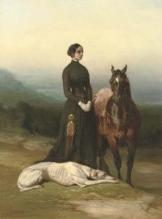 Alfred de Dreux - A Time For Reflection