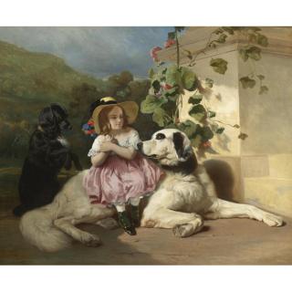 Alfred De Dreux - French Innocence Between Two Thieves