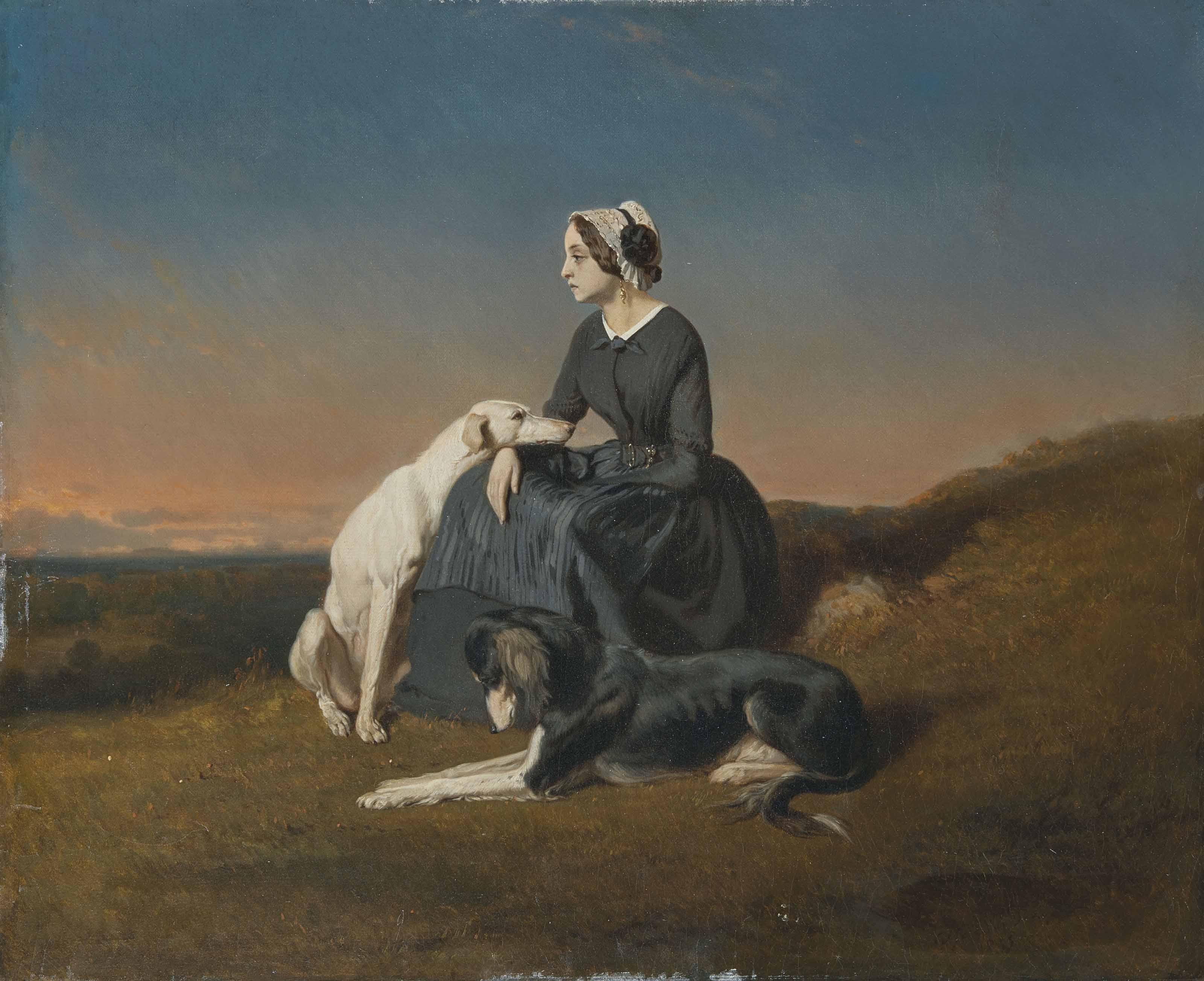 Alfred De Dreux - La Douleur partagée