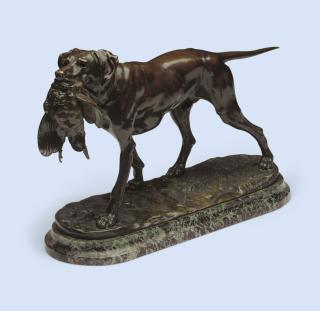 Alfred Dubucand - Chien et faisan