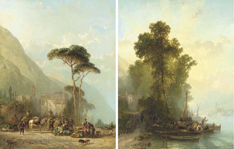 Alfred Eduard Agenor de Bylandt - Market Day in Cannollio; and End of the Day, Maggiore