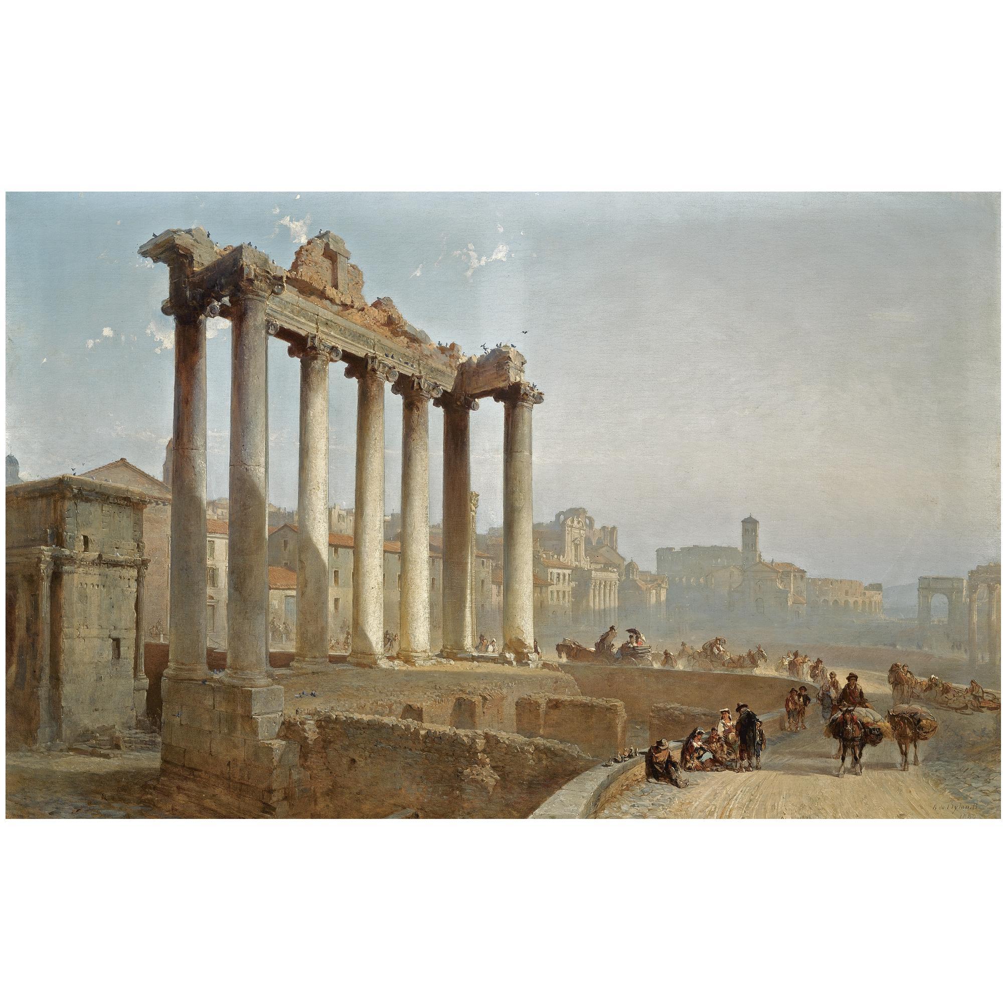Alfred Eduard Agenor van Bylandt - Belgian Figures Near The Temple Of Saturn On The Forum Romanum, Rome