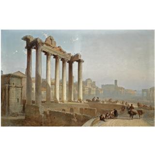 Alfred Eduard Agenor van Bylandt - Belgian Figures Near The Temple Of Saturn On The Forum Romanum, Rome