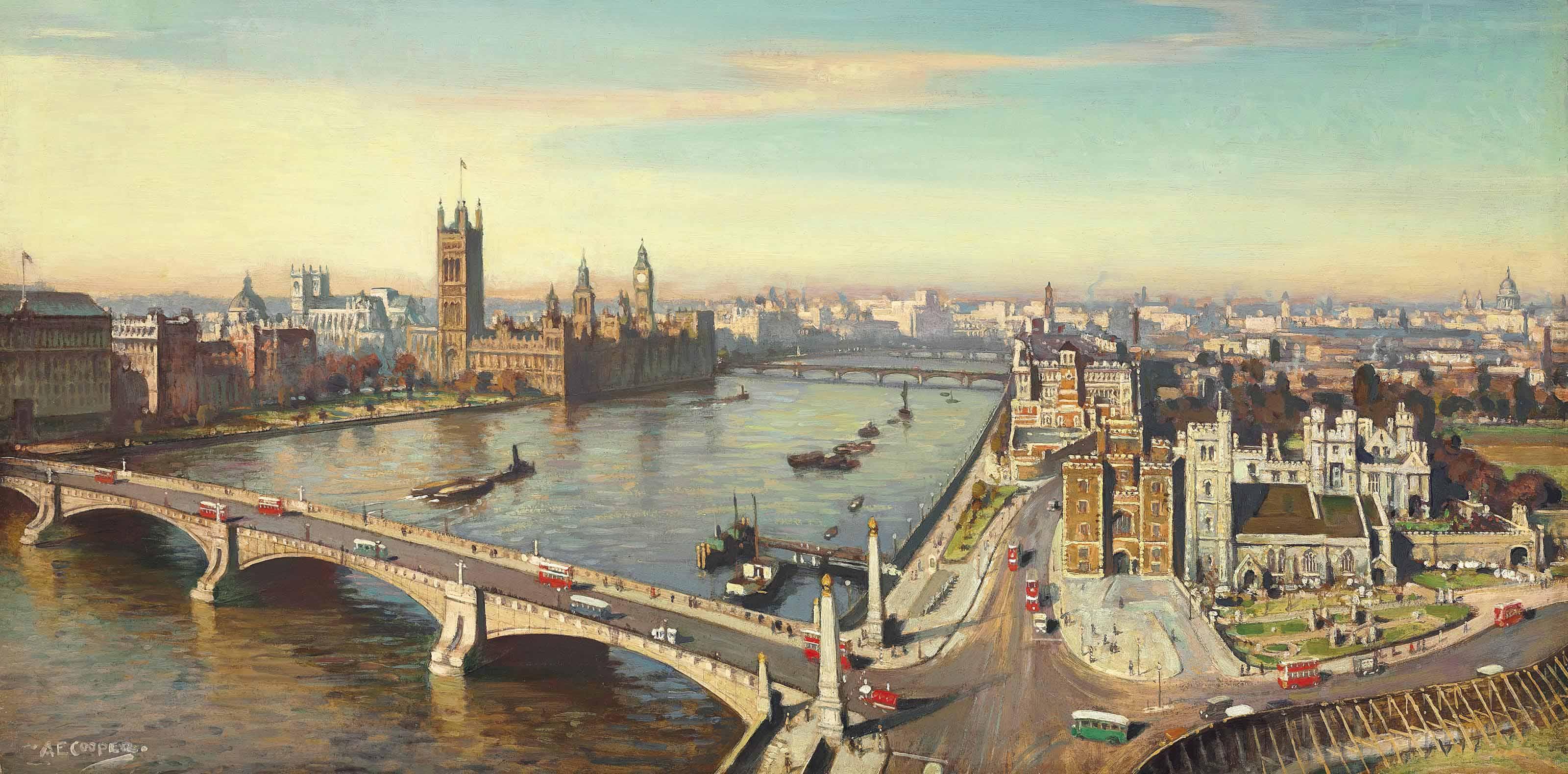 Alfred Egerton Cooper - The King\'s Capital: From Westminster to St Paul\'s Cathedral, London