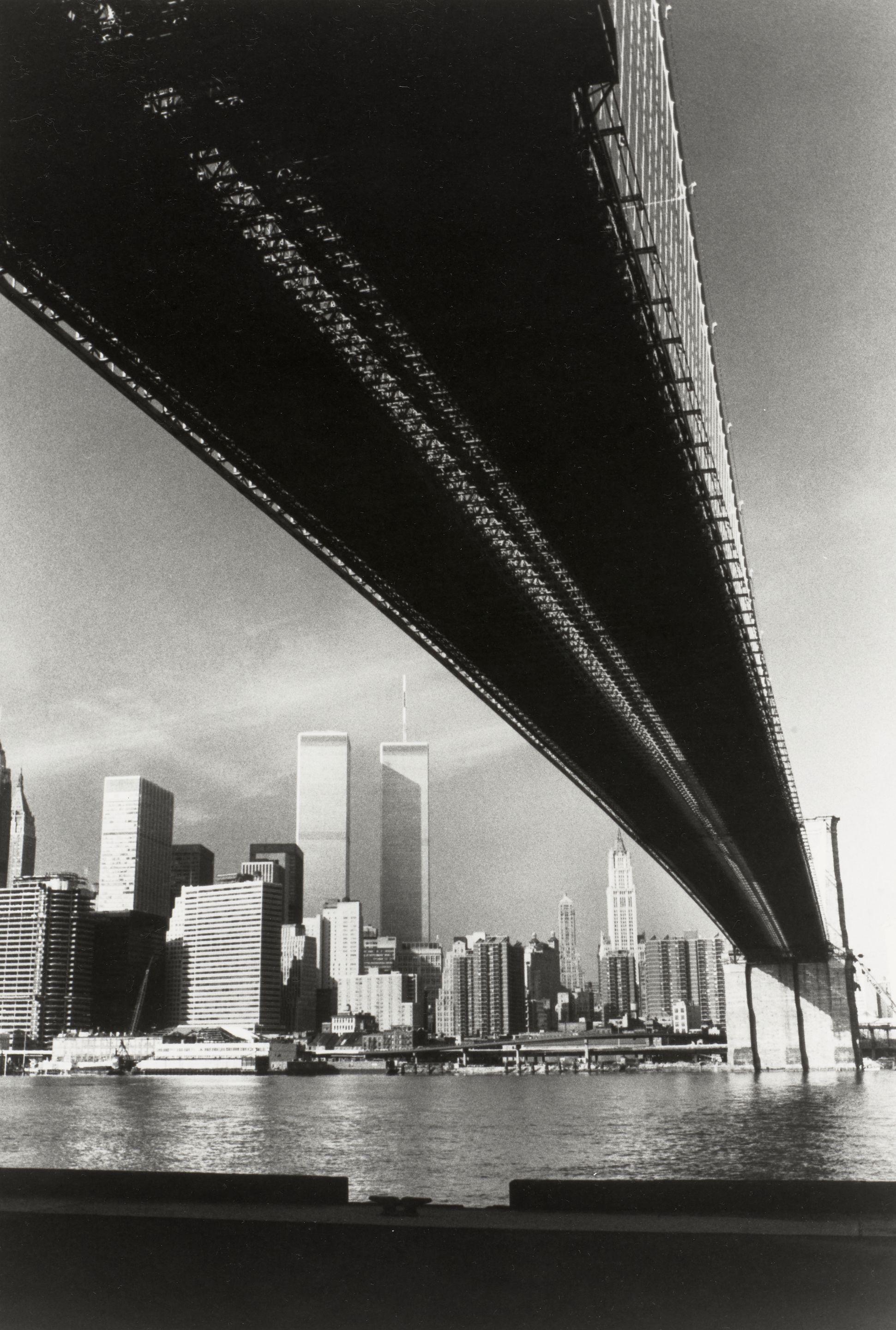 Alfred Eisenstaedt - Brooklyn Bridge (View of Lower Manhattan and the Twin Towers of the World Trade Center)