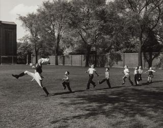 Alfred Eisenstaedt - Drum Major and Children, University of Michigan, Ann Arbor