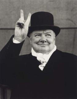 Alfred Eisenstaedt - Sir Winston Churchill, Liverpool, 1951