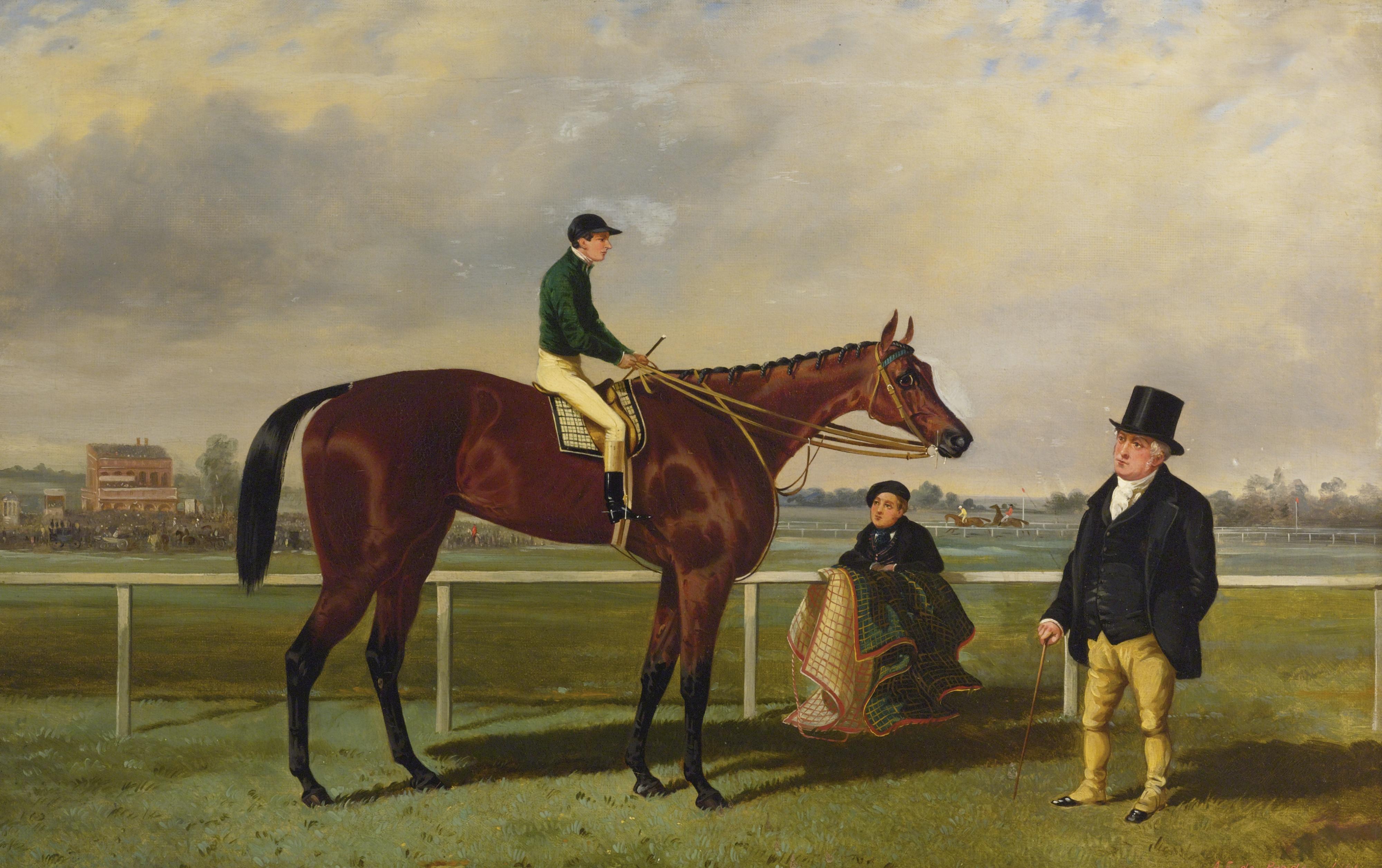 Alfred F. De Prades - Mr. Martinson\'S Nancy, F. Marson Up, J. Marson And A Groom (After A Painting By Harry Hall)
