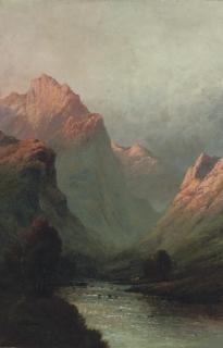Alfred Fontville De Bréanski - Evening, A Valley In Argyll