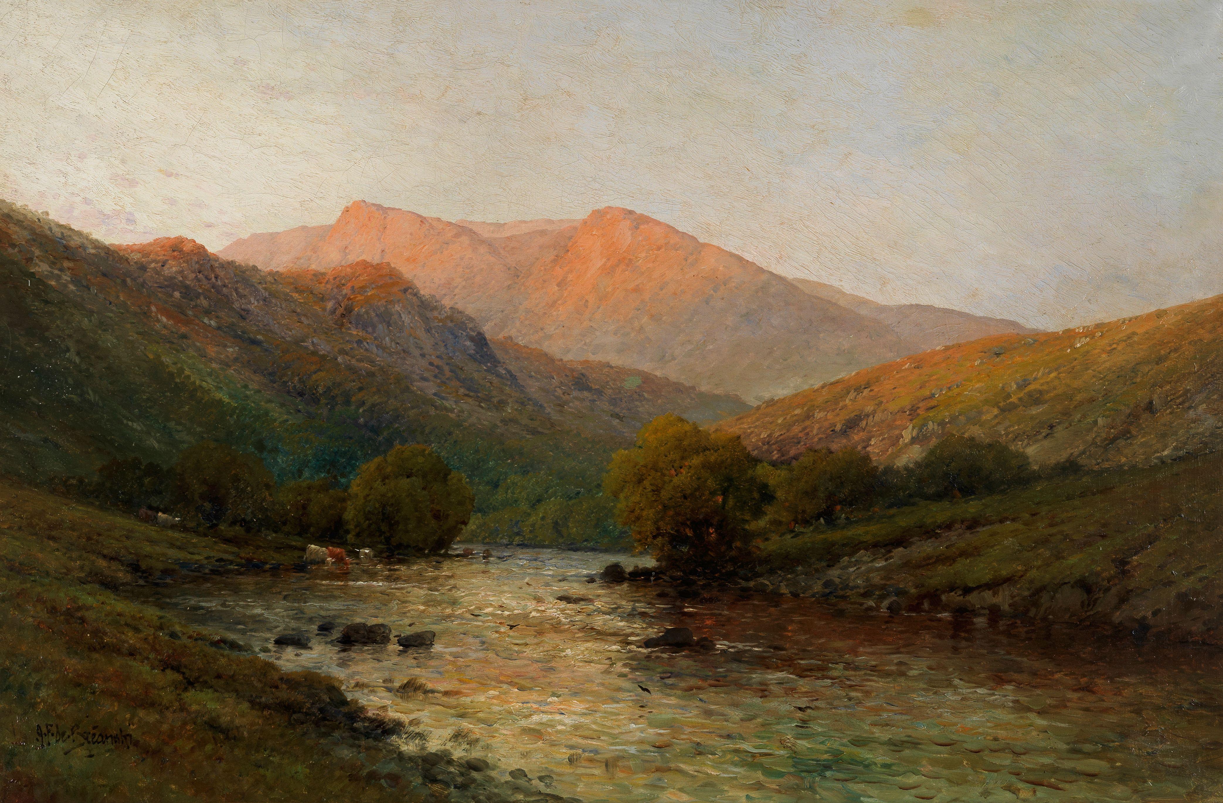 Alfred Fontville de Breanski - \'Evening near Betws-y-Coed, Noth Wales\'