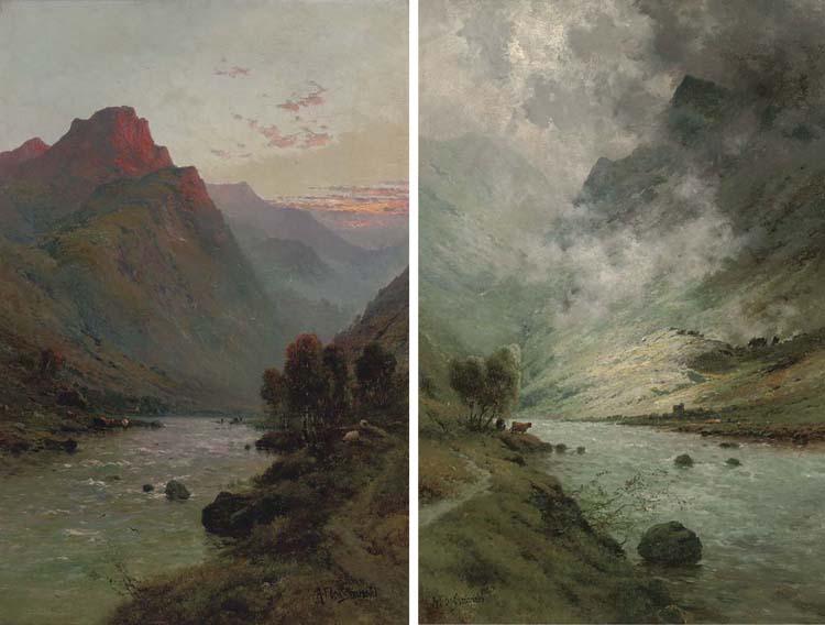 Alfred Fontville de Bréanski - Evening, The Slopes of Ben Nevis; And Ben Tigh