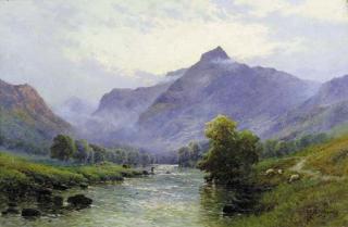 Alfred Fontville De Breanski - Fishing below Loch Coruisk